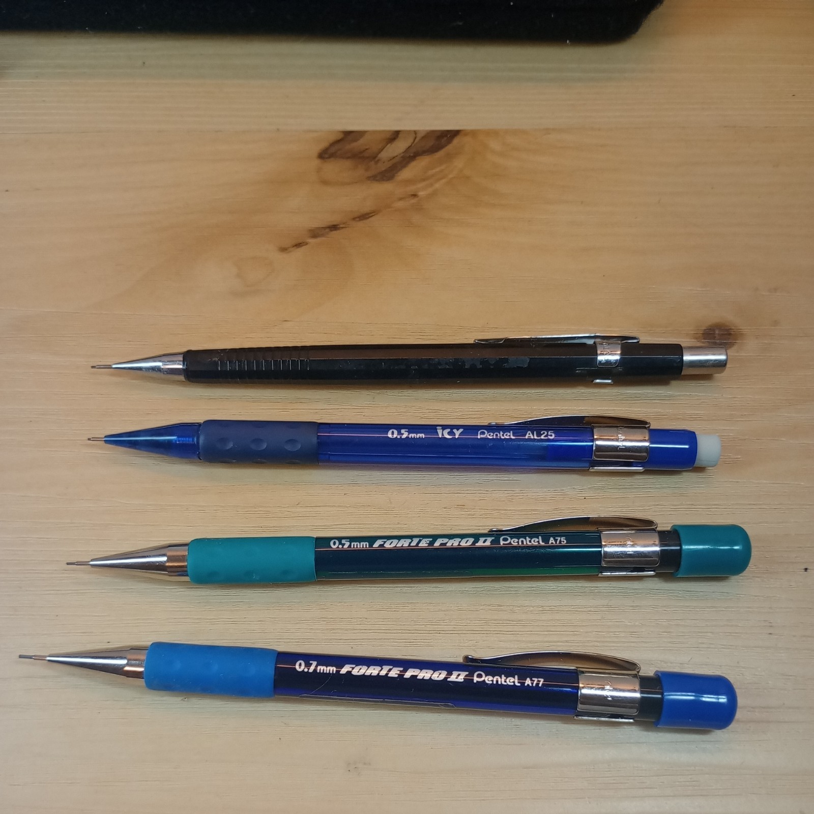 Vintage Pentel Japan Mechanical Pencil Set of 4 AL25 P205 A75 A77