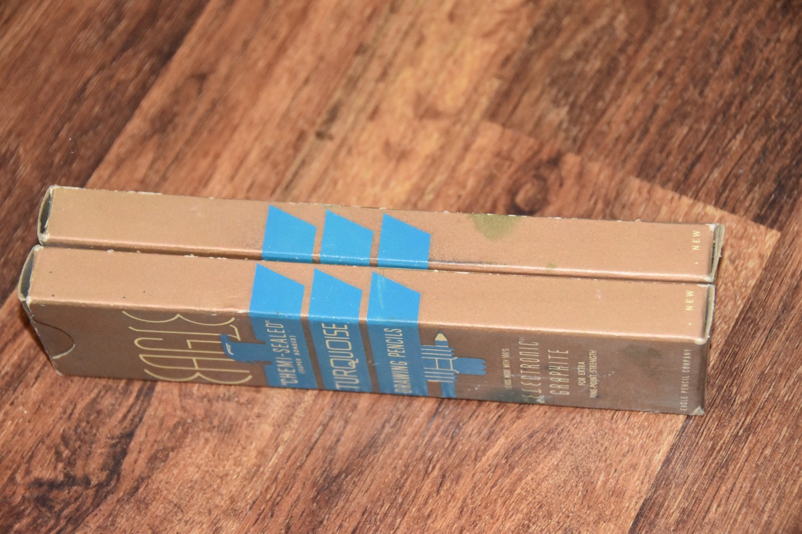 2 box Vintage EAGLE Turquoise Drawing 22 Pencils Electronic Graphite H Lead