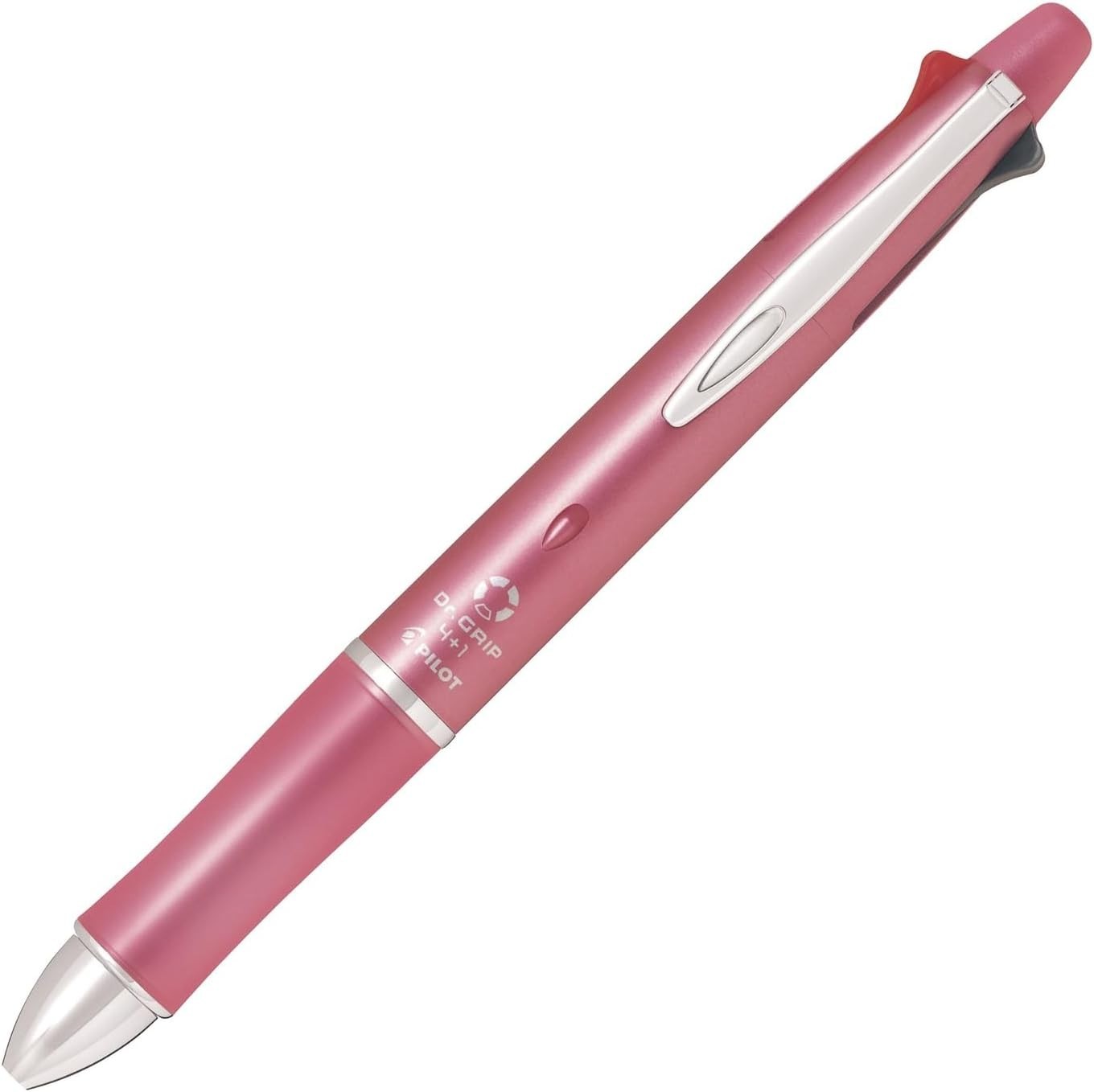 Dr. Grip 4 Plus 1 Shell Pink Multi Pen: 4 Colors & Mechanical Pencil Included