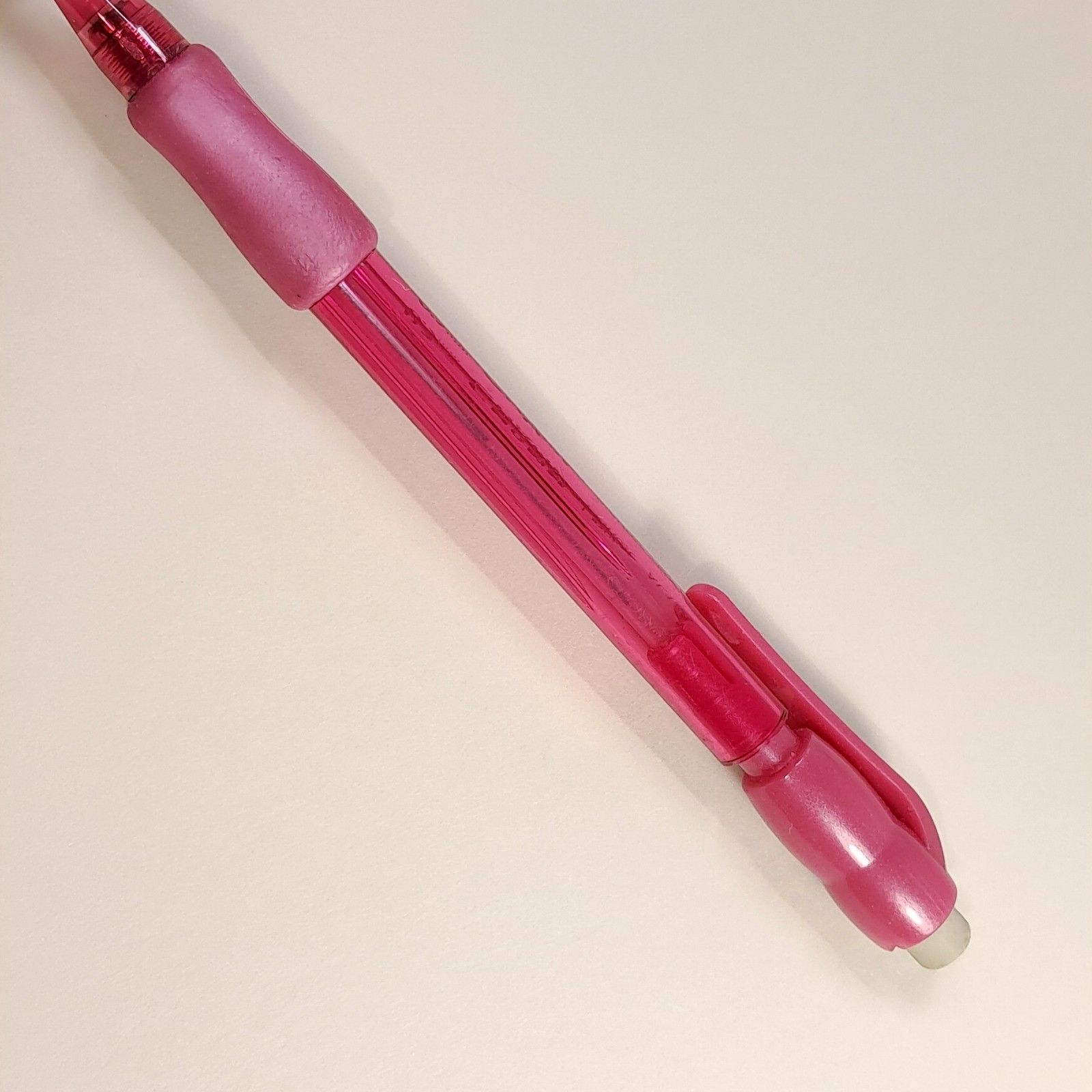 PENTEL CHAMP AL15 MECHANICAL Pencil pink Transparent clear .5mm eraser Vintage