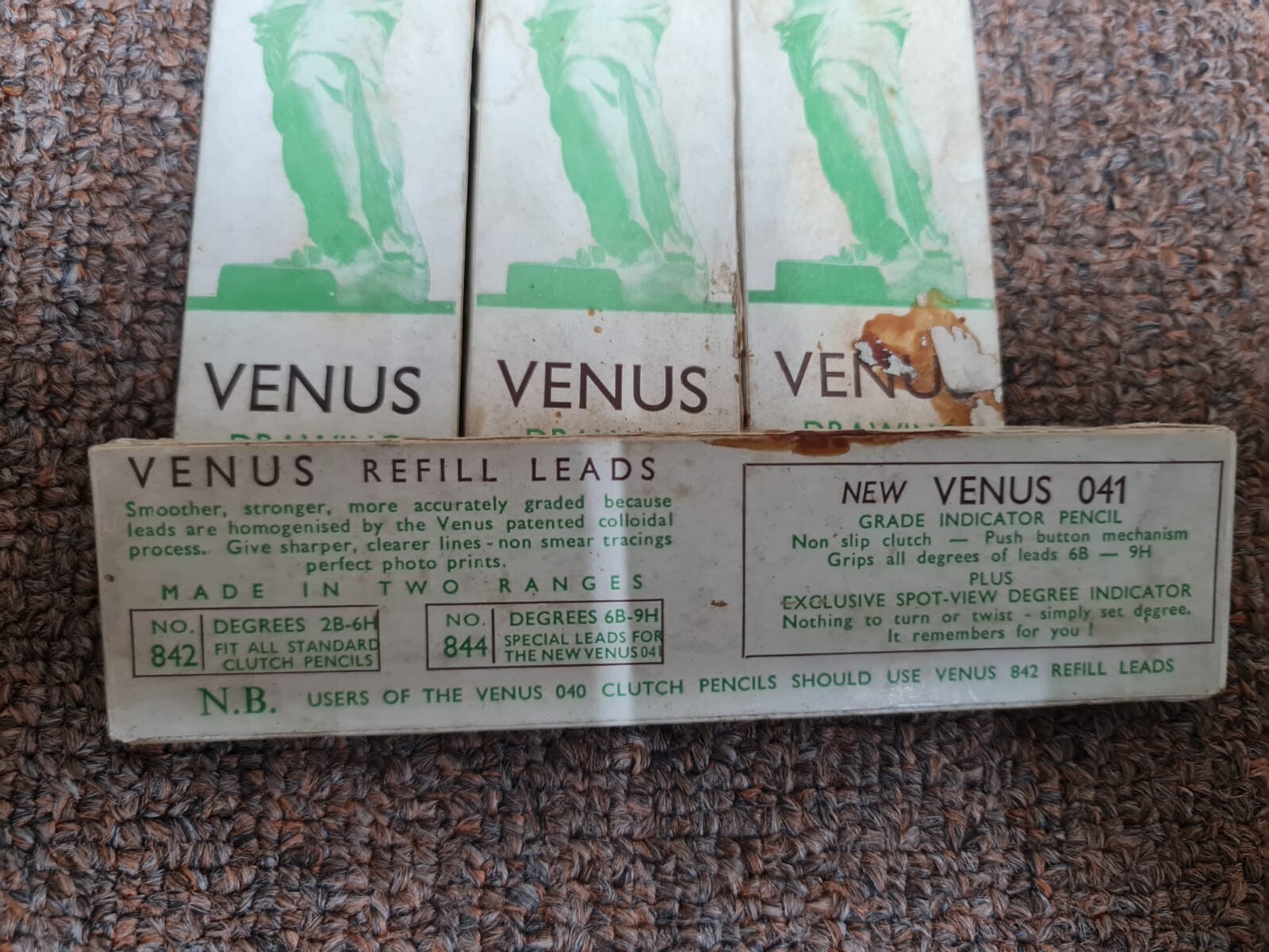 Vintage Venus Drawing leads boxes pack of 4 box