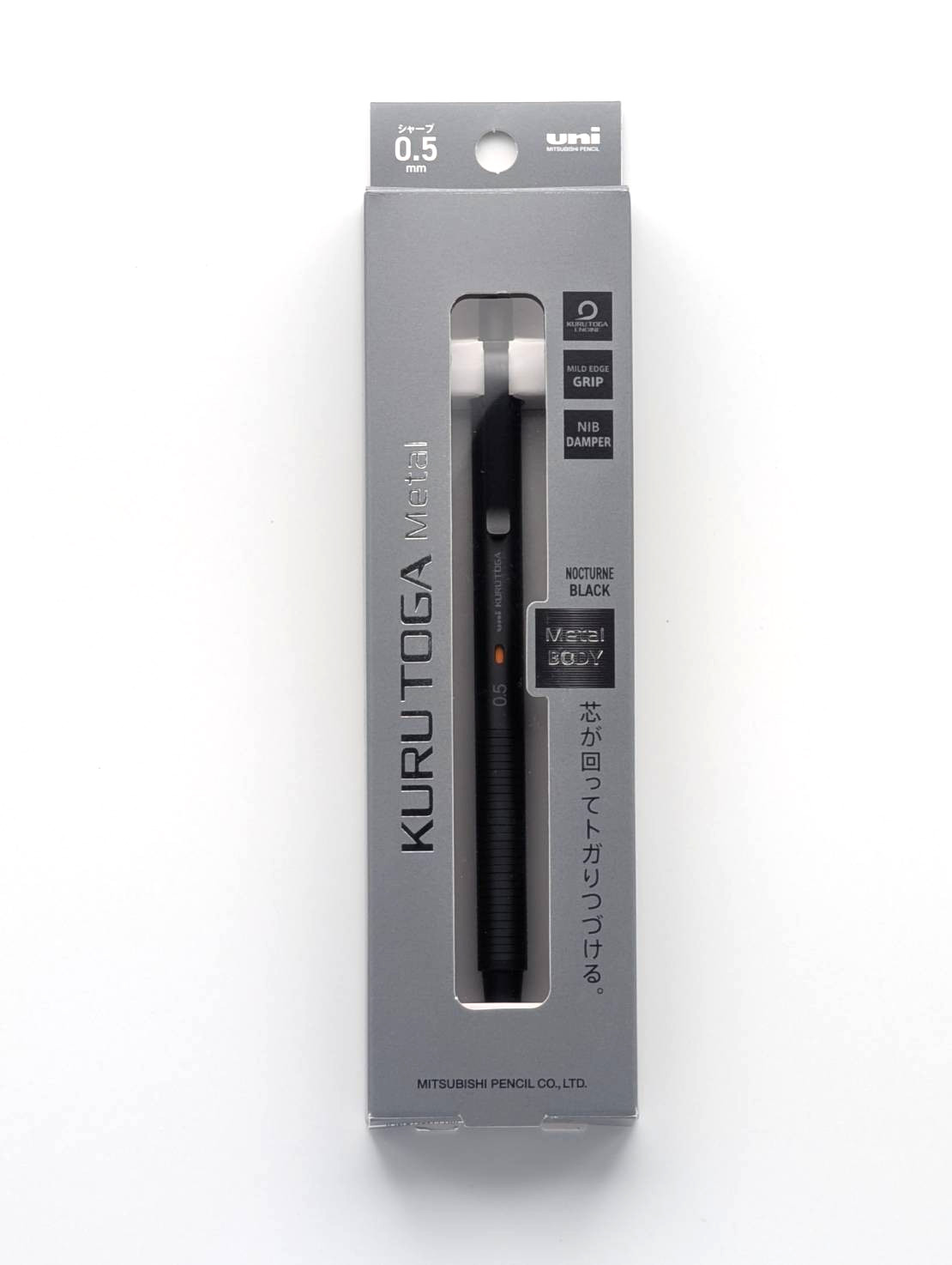 Uni Kuru Toga Metal Mechanical Pencil 0.5mm M5-KH1P24 Nocturne Black