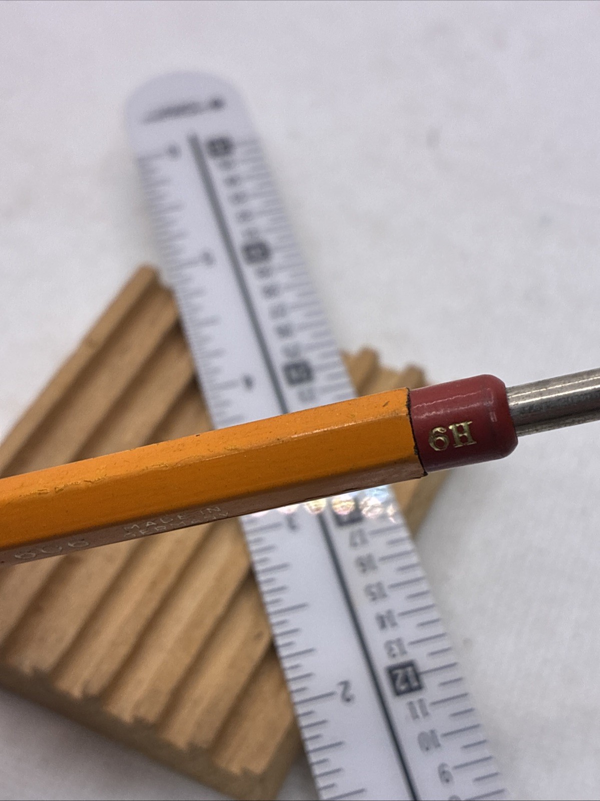 Red pusher EBERHARD FABER 606 ” VAN DYKE ” CHR MO LEADHOLDER pencil 2 mm Loc 2