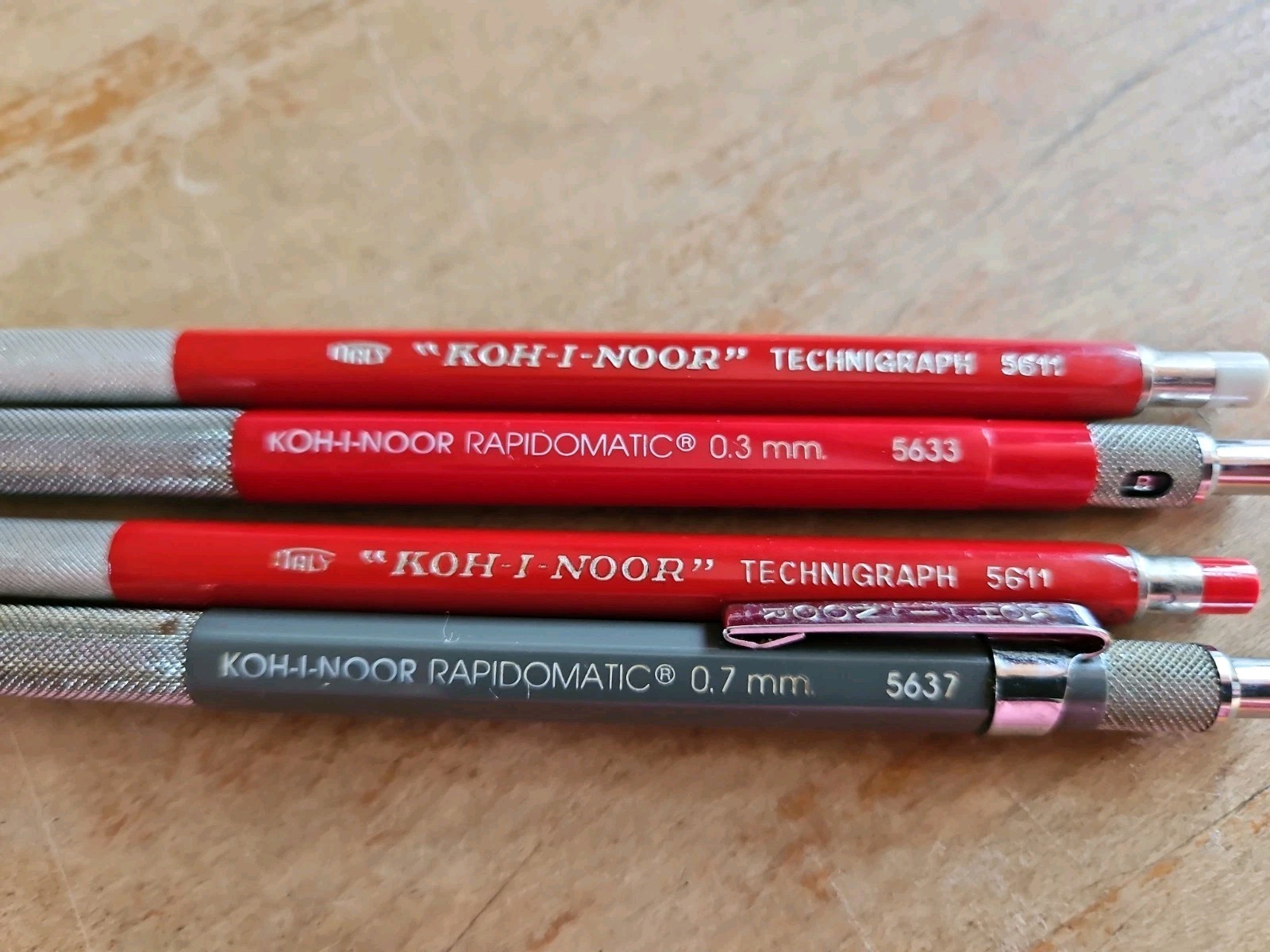 4 Vintage Mechanical Pencil KOH I NOOR Assorted