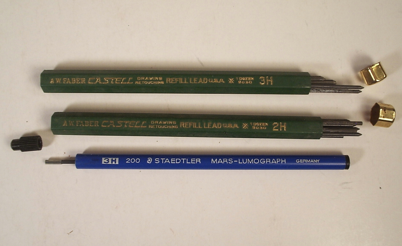 Vintage Lot of Drawing Pencil Leads Eagle A.W. Faber Castell Pentel & Erasers