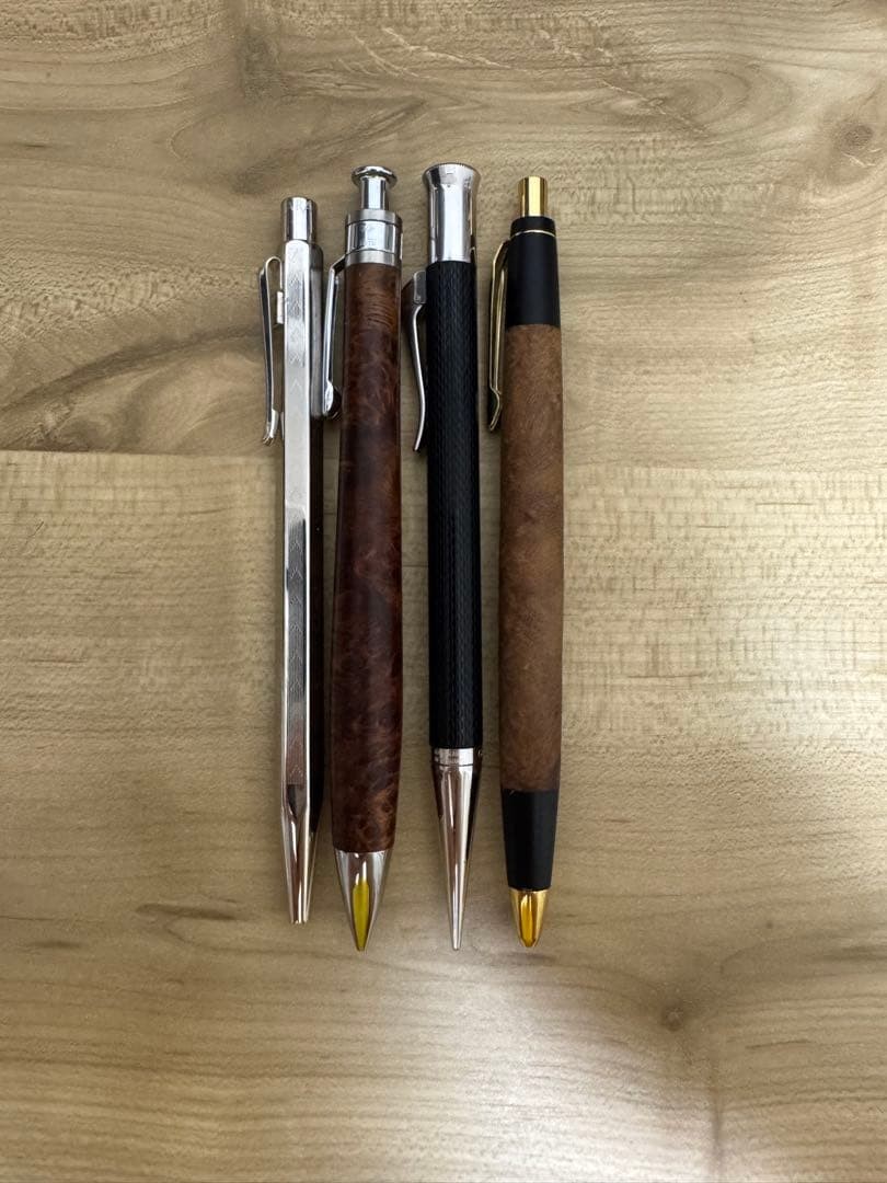 Caran d’Ache Ecridor, Kobo Kusumi Karin, Faber-Castell, Nohara Kogei Keyaki