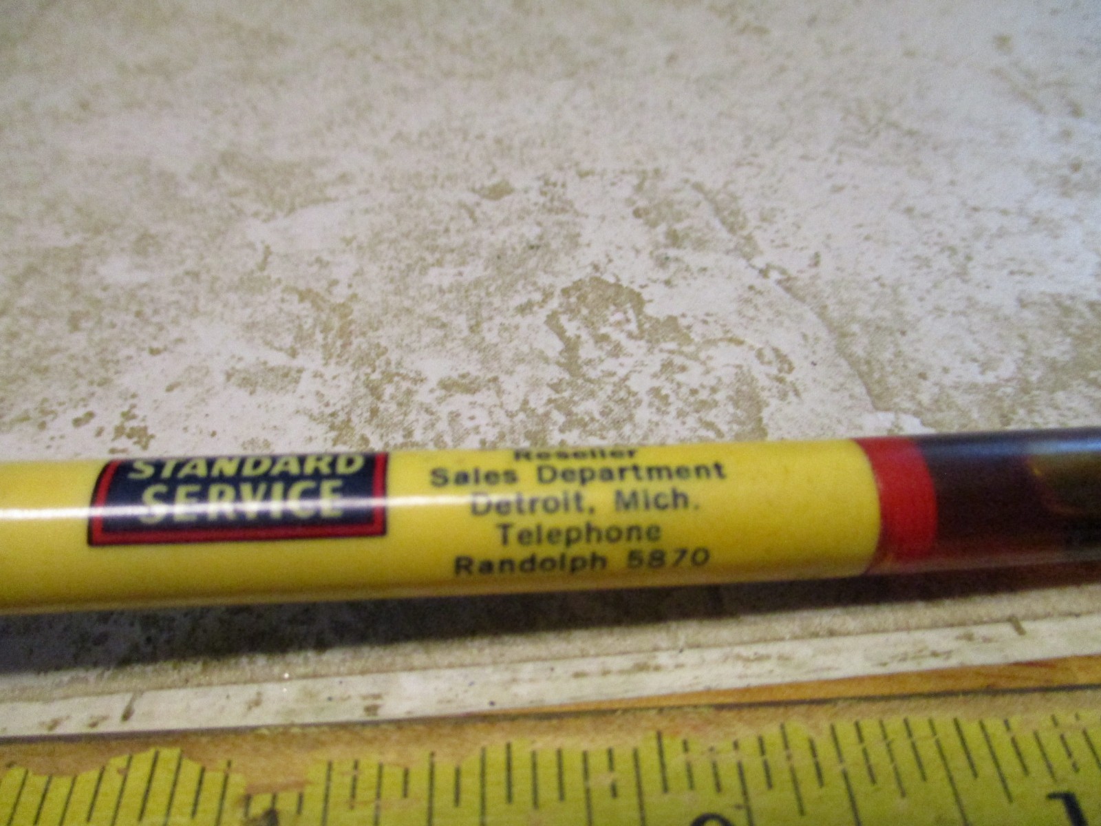 VTG Standard Oil Co ISO-VIS Oil Filled Mechanical Pencil Red Advertising M31