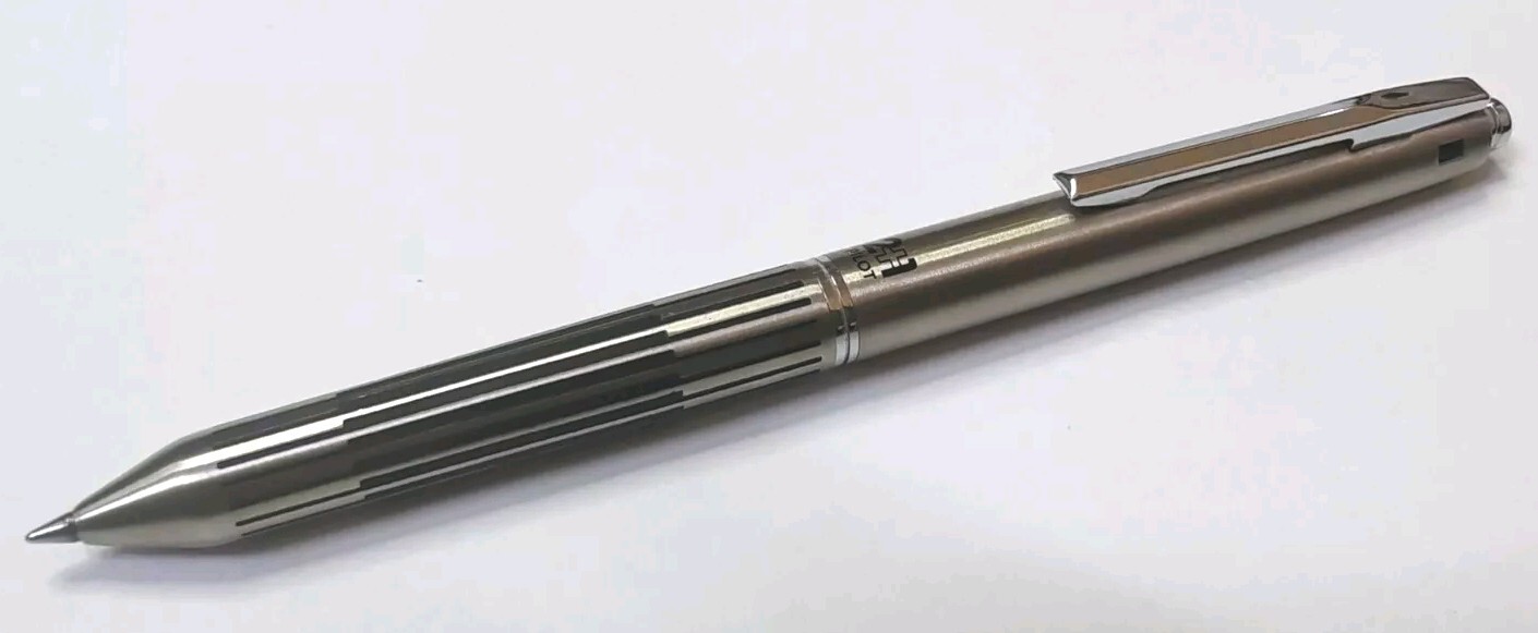 Pilot Vtg New Etched 2+1 Multi Function Mechanical Pencil,Red&Black Pen Japan