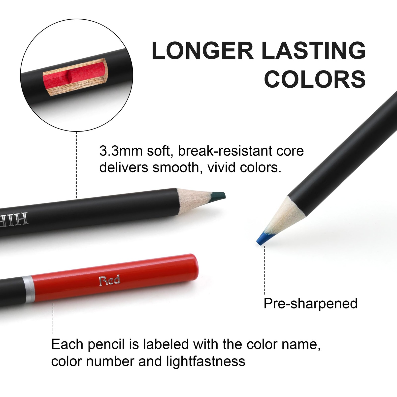HIFORNY 80PCS Colored Pencils Set for Adults 1 Count (Pack of 80), Multicolor