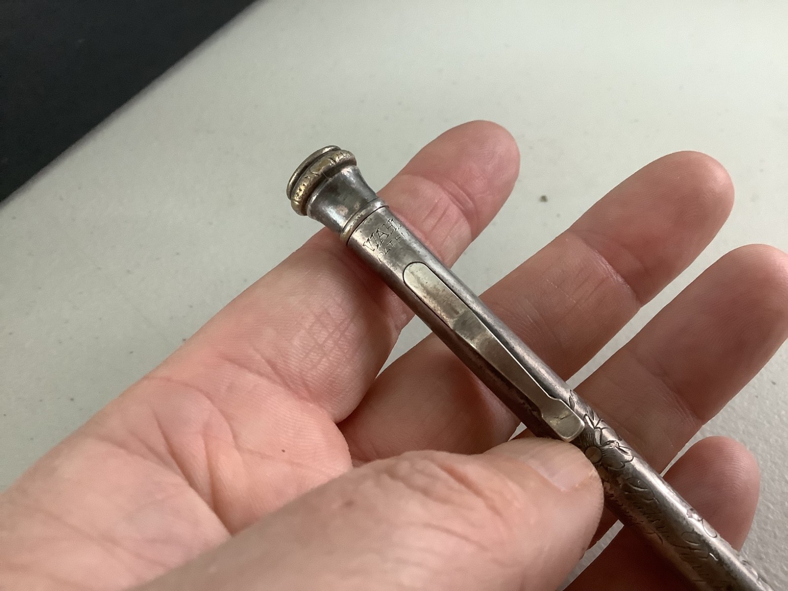 VTG 1938 Sterling Silver Wahl Ever Sharp Mechanical Pencil engraved 5” 19.84g