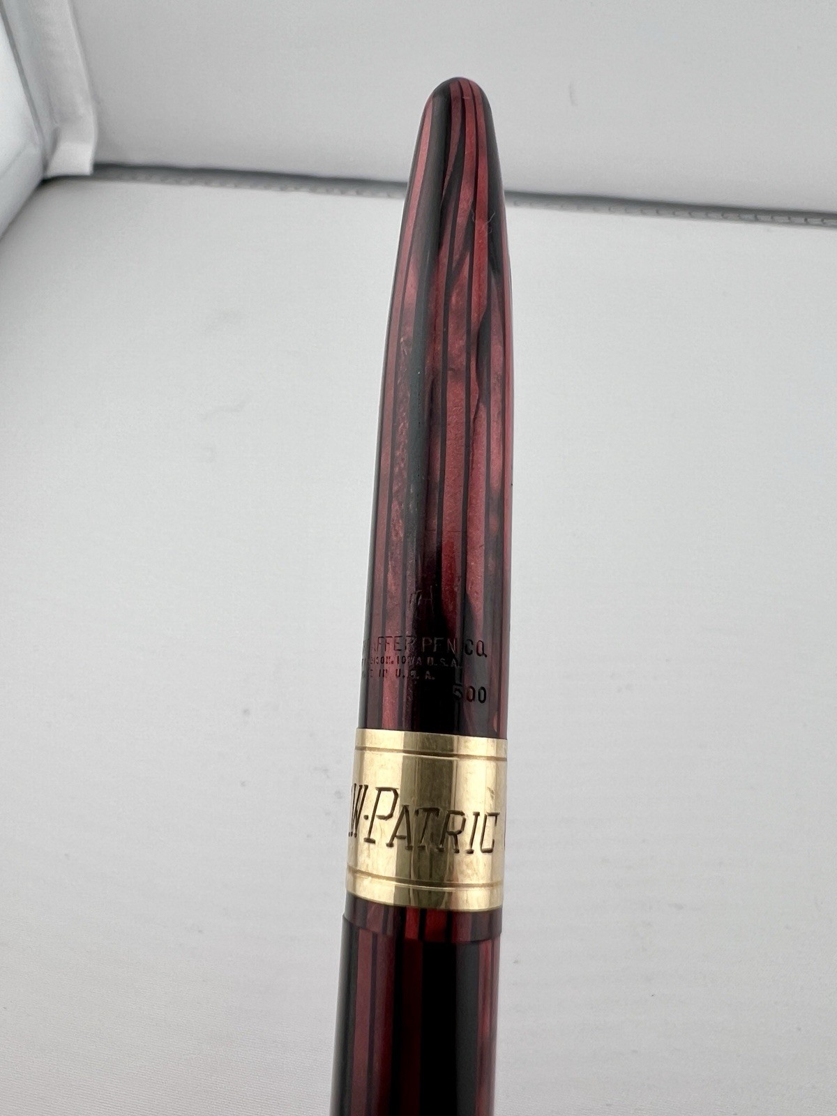 Sheaffer Carmine Striated Mechanical Pencil 1940s VFW Presentation Engraved