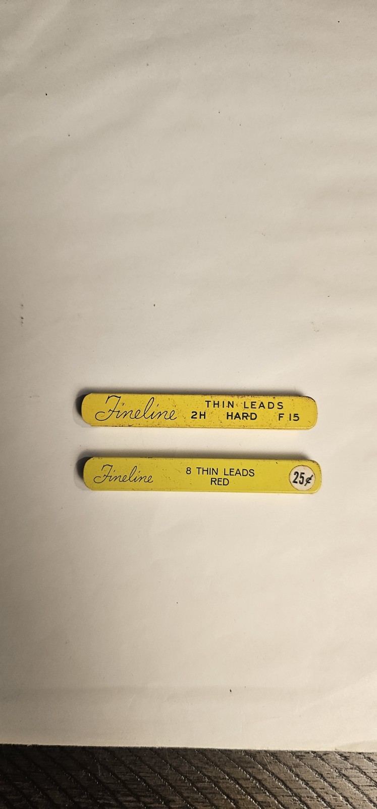 VINTAGE SHEAFFER’S FINELINE PENCIL THIN LEADS METAL TIN And Plastic With Leads