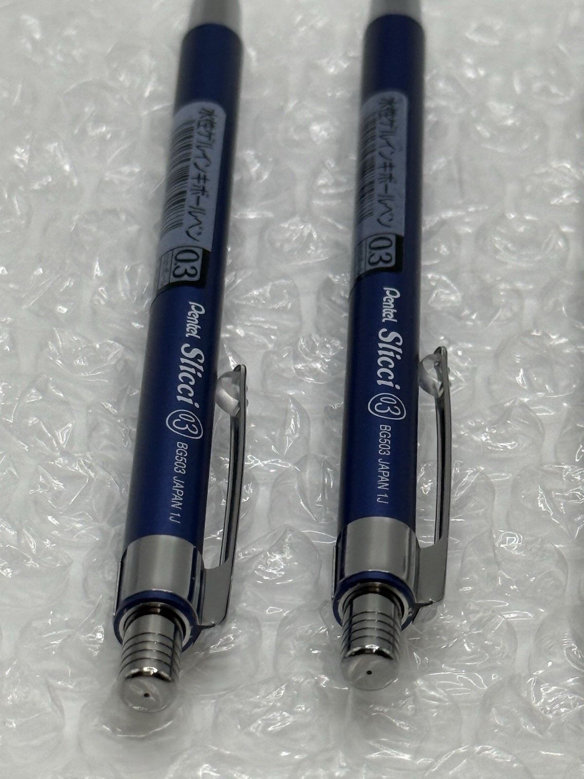Pentel Slicci 0.3mm 2 Blue Barrel & Pilot 3 BS-40S-S Mini pens Needs Ink Japan