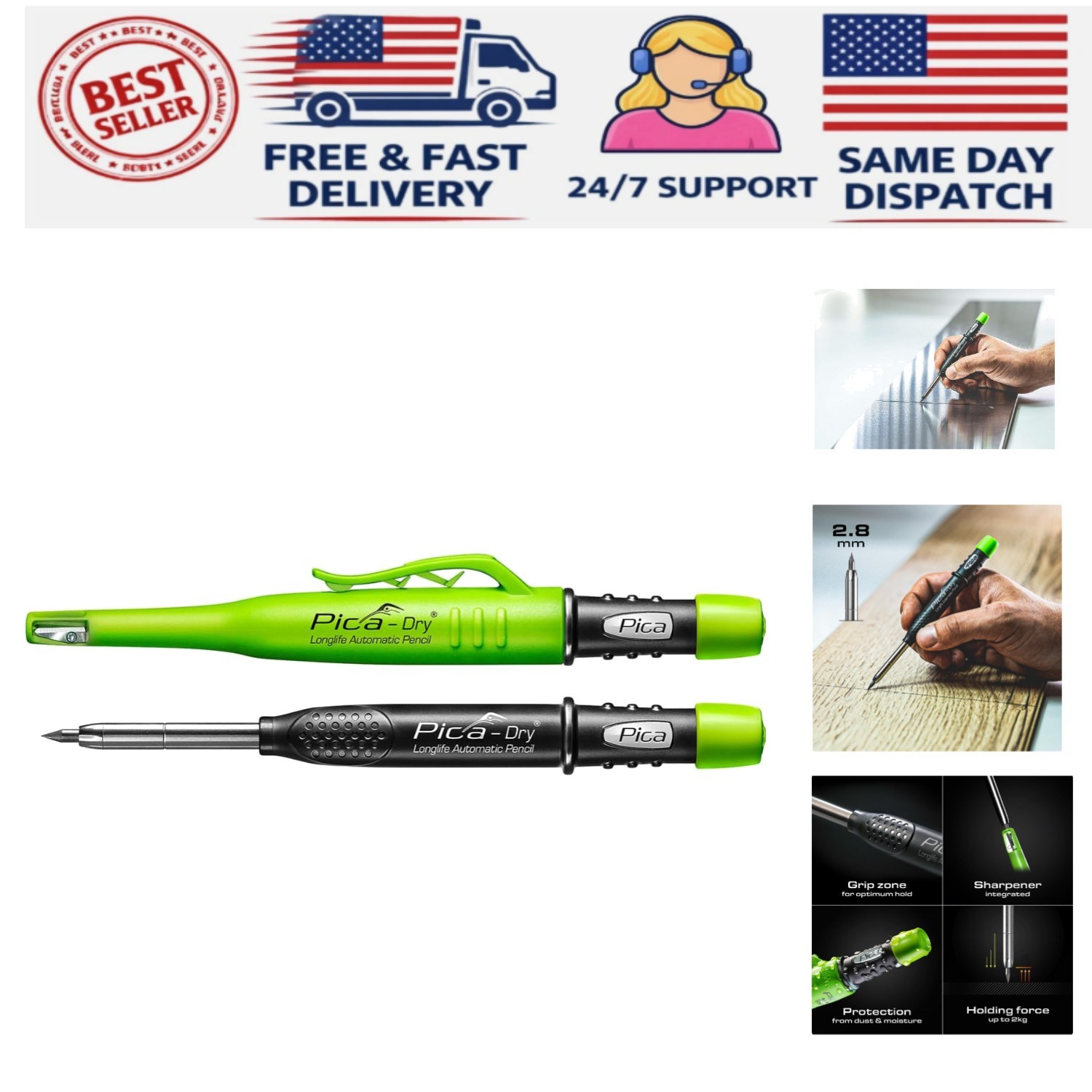 Dry Longlife 3030 Mechanical Graphite Pencil – Water-Resistant & Smooth Grip