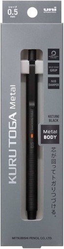 Uni Kuru Toga Metal Mechanical Pencil Nocturne Black 0.5mm M5KH1P.24 NEW