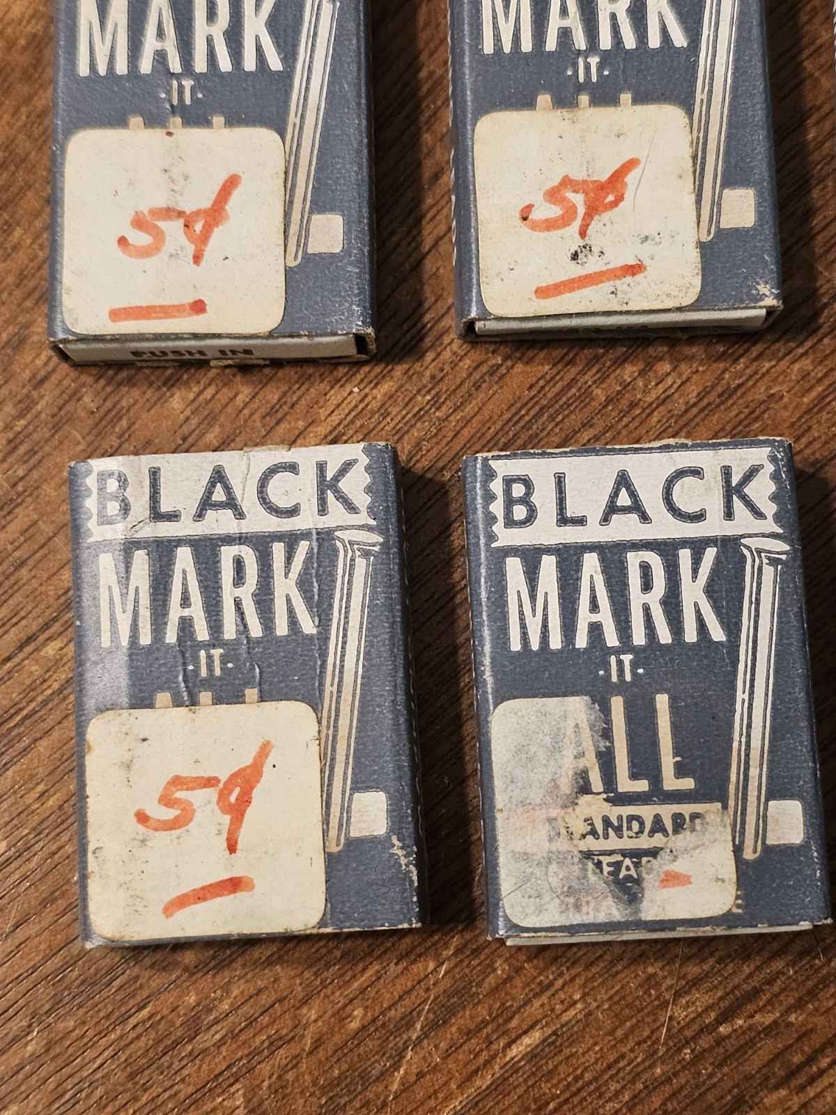 Vintage Mark-It-All Standard Leads Lot Of 12 Packs Each Has 6 Leads & Sleeve NEW
