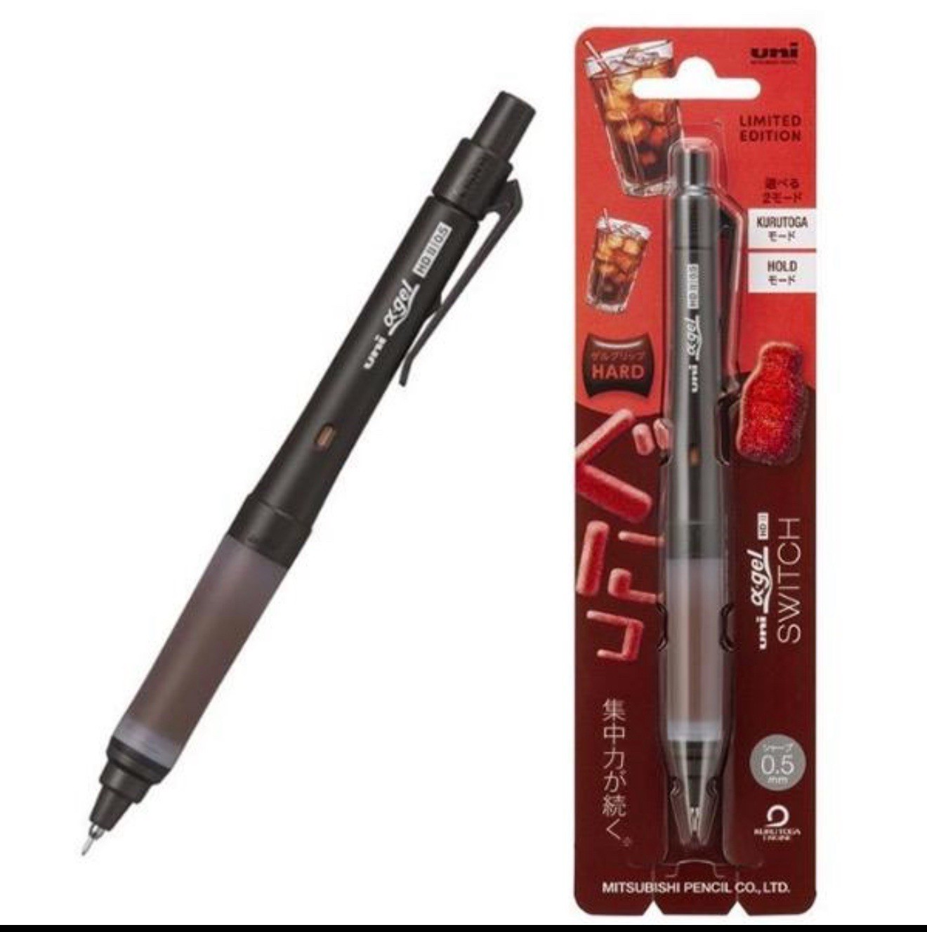 Uni Alpha Gel Mechanical pencil Set Of 4 Kuru Toga System Japan 0.5mm Limited。