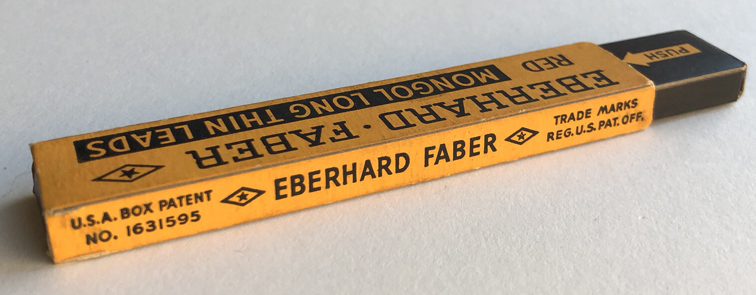 Vintage Eberhard Faber MONGOL 1.18mm Pack Of 4 Red Mechanical Pencil Lead USA