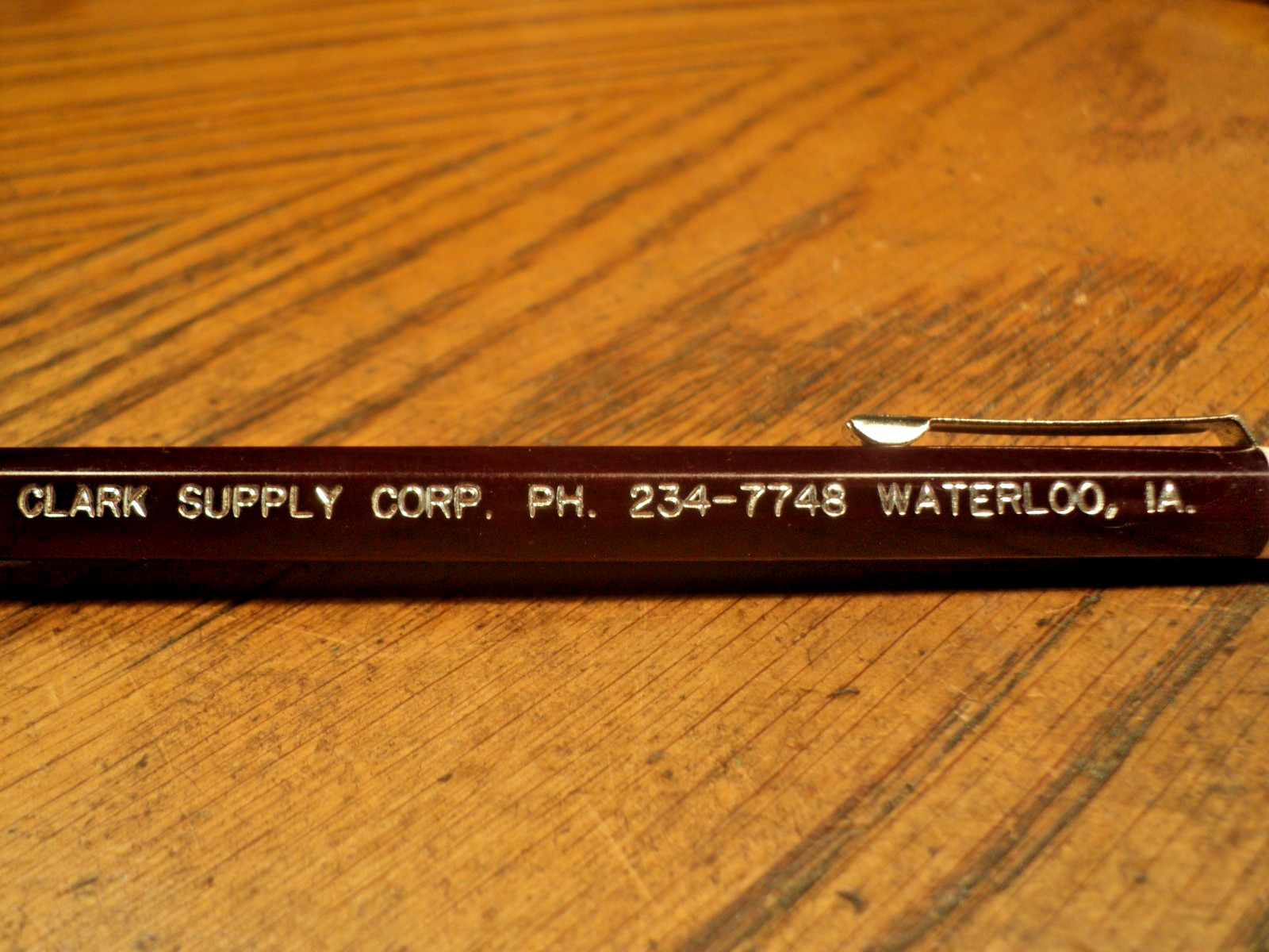 Vintage Durolite Mechanical Pencil Clark Supply Co Waterloo IA 5-5/8″ Long USA B