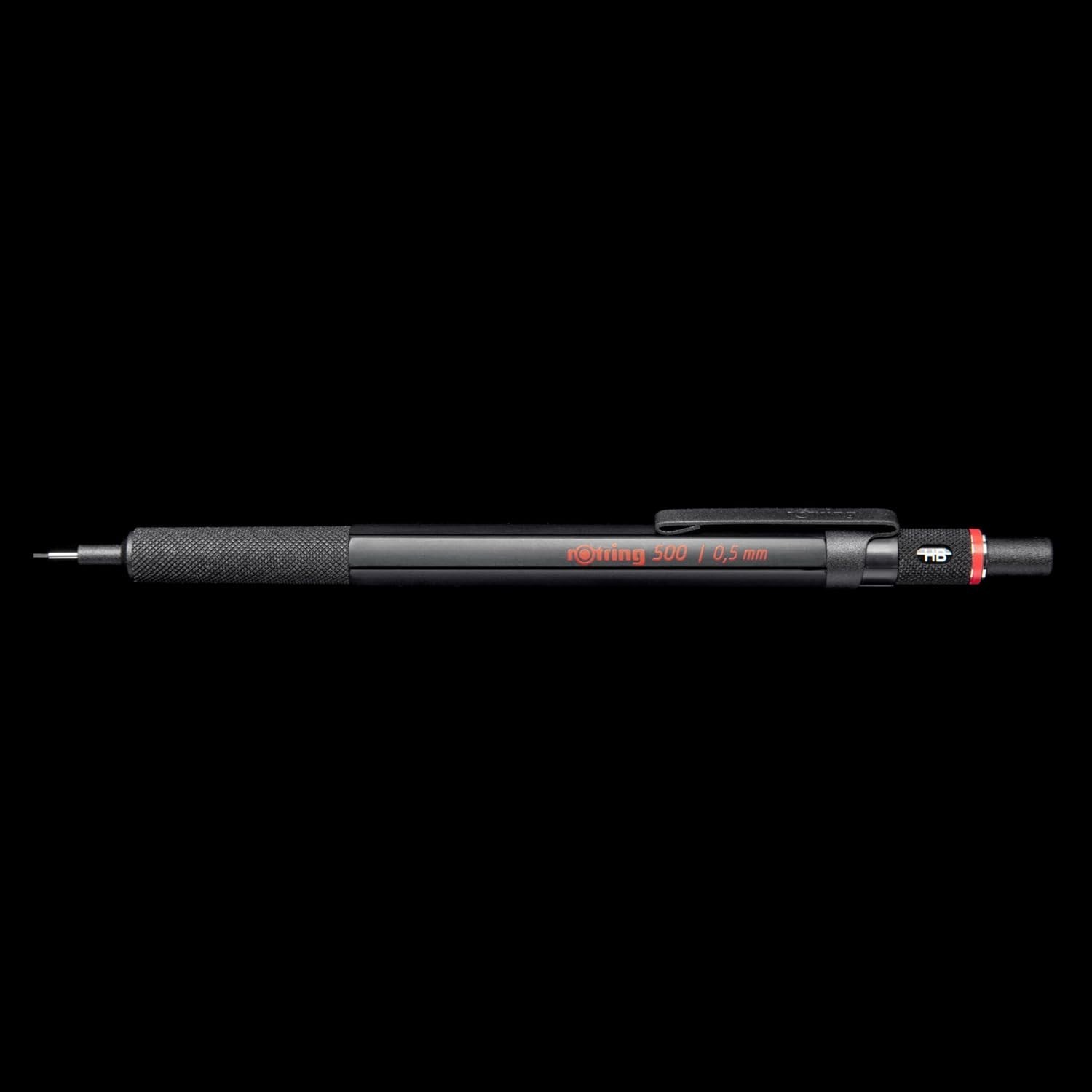 Black Mechanical Pencil with Metal Grip