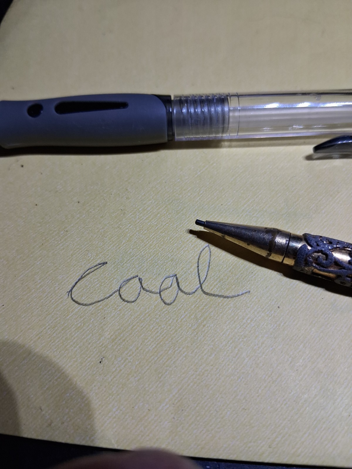 Vintage Mechanical Gold Tone Filigree Mini Pencil