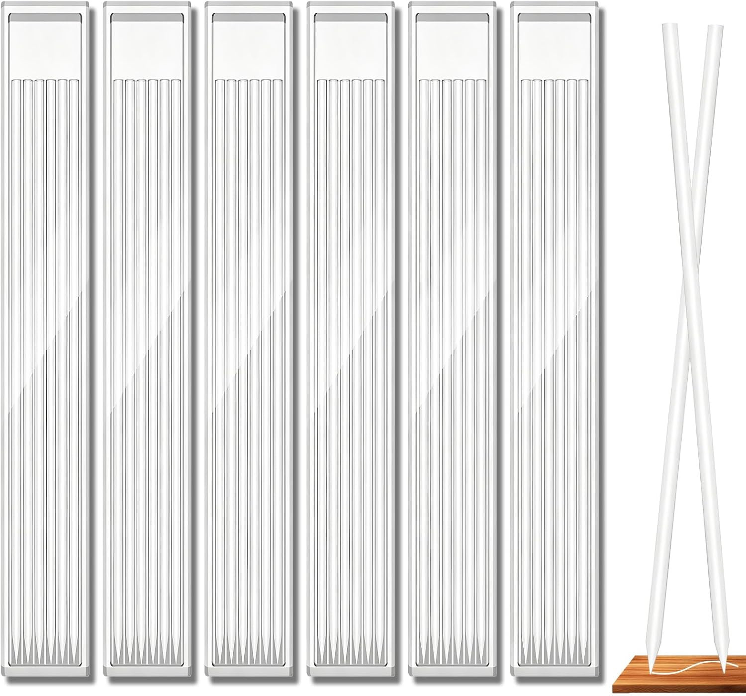 36 Pcs 2.8mm Pencil Lead Refills for Carpenter 1 Count (Pack of 36) White