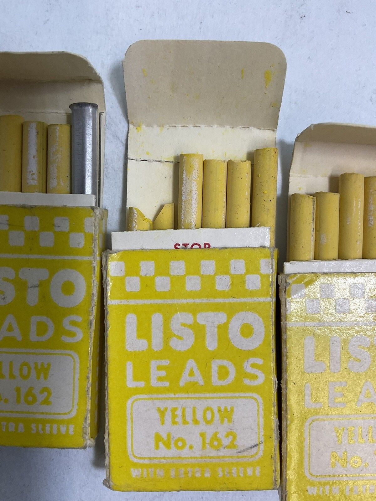 Listo Yellow Leads No 162 Vintage Lot Of 5 FoundArtShopCom
