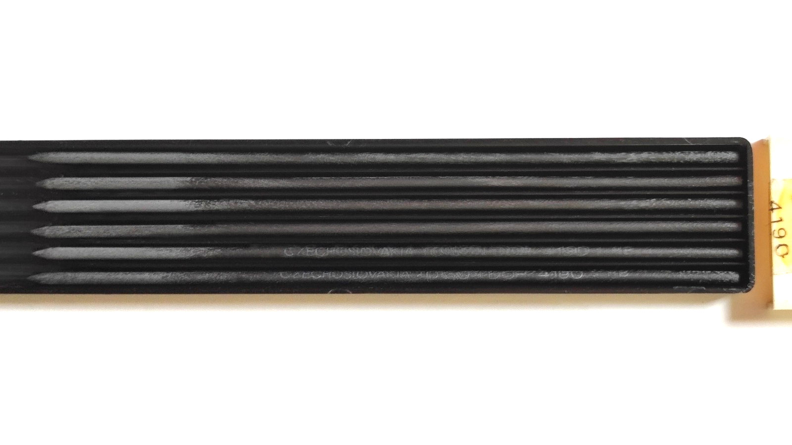 BOHEMIA WORKS Pencil Leads 4190 Set of 6 in 6 Plastic Boxes,Czechoslovakia 1970s