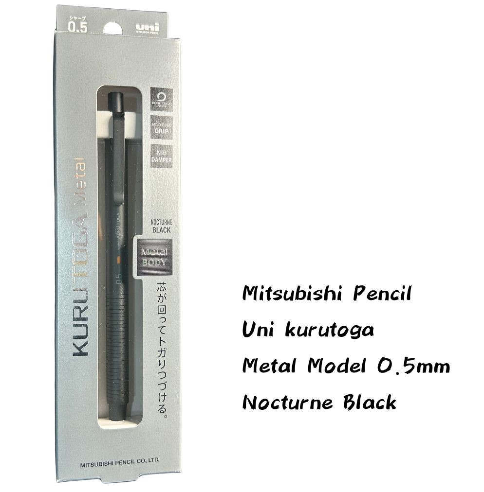 Uni Kuru Toga Metal 0.5mm Mechanical Pencil M5-KH1P24 Nocturne Black New