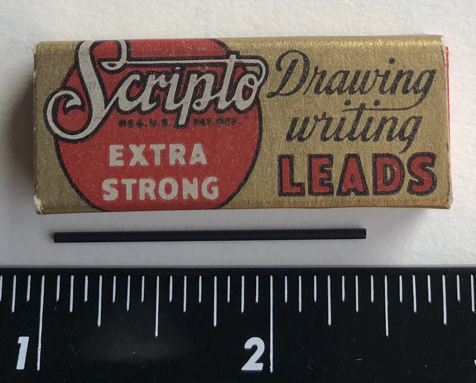 Vintage Scripto Mechanical Pencil Lead BLUE 1.18mm 1-3/8″ NOS 15pk USA