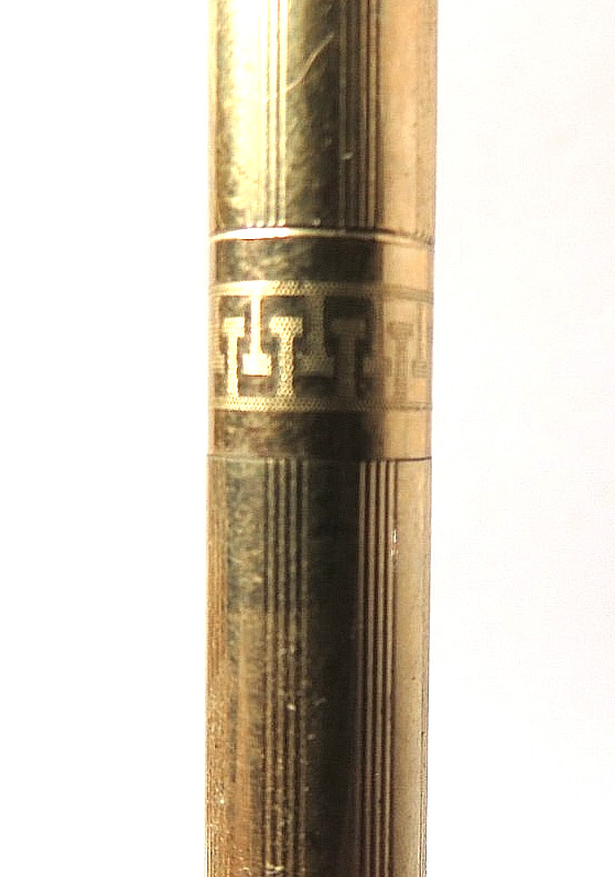 VTG MADE IN USA CROSS 10K YELLOW GOLD FILLED W/ GREEK KEY MECHANICAL PENCIL PEN