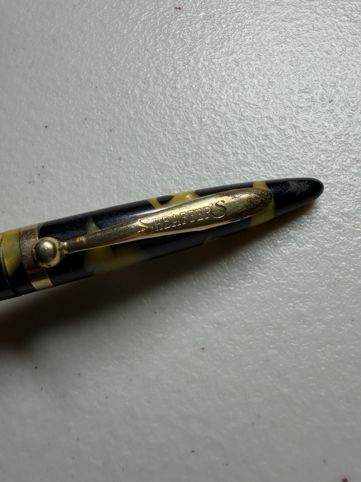 Vintage 1930s Sheaffer Balance Mechanical Pencil Black Pearl & Gold (Tested)