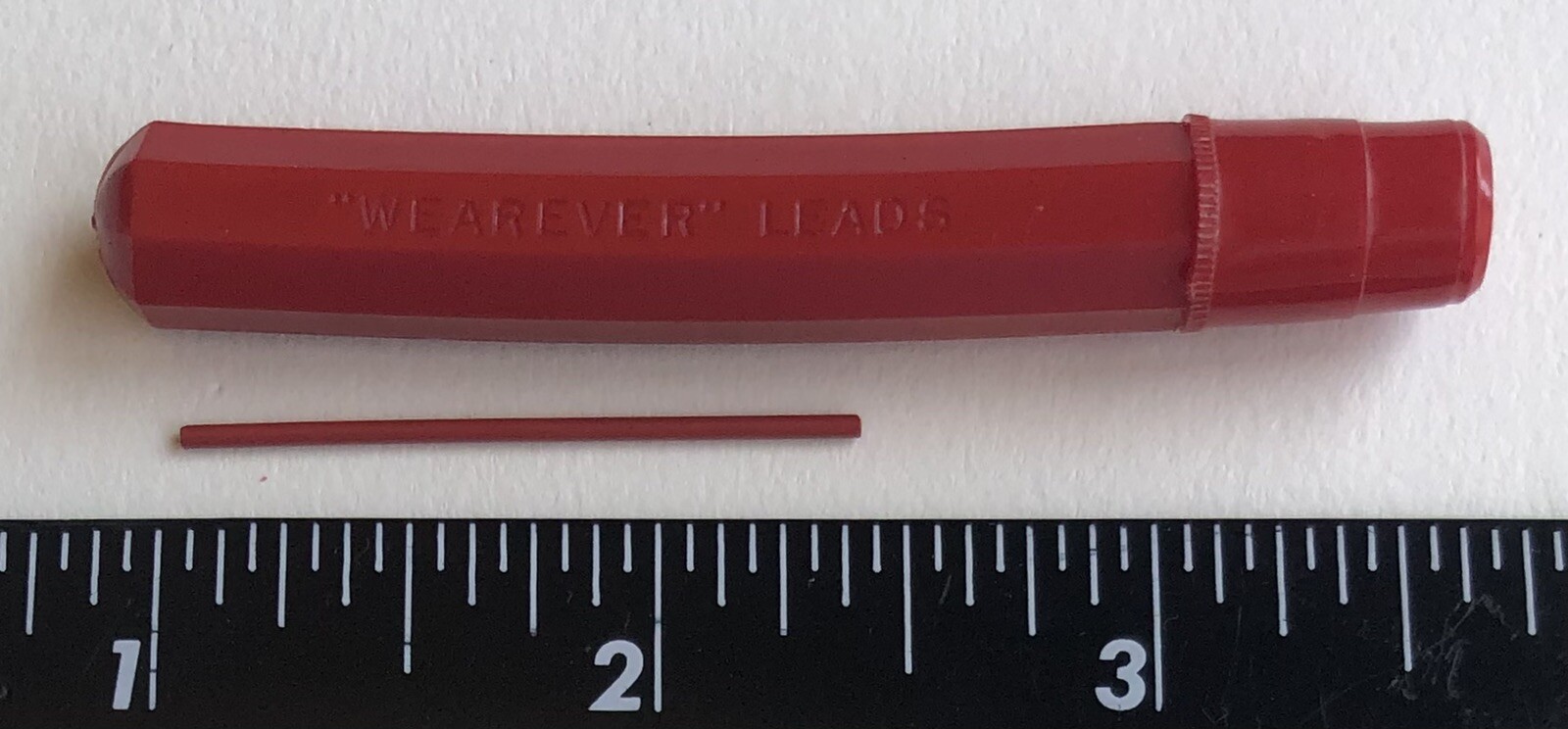 Vintage WEAREVER Mechanical Pencil Lead Red 1.18mm NOS 12pk Bakelite Tube USA