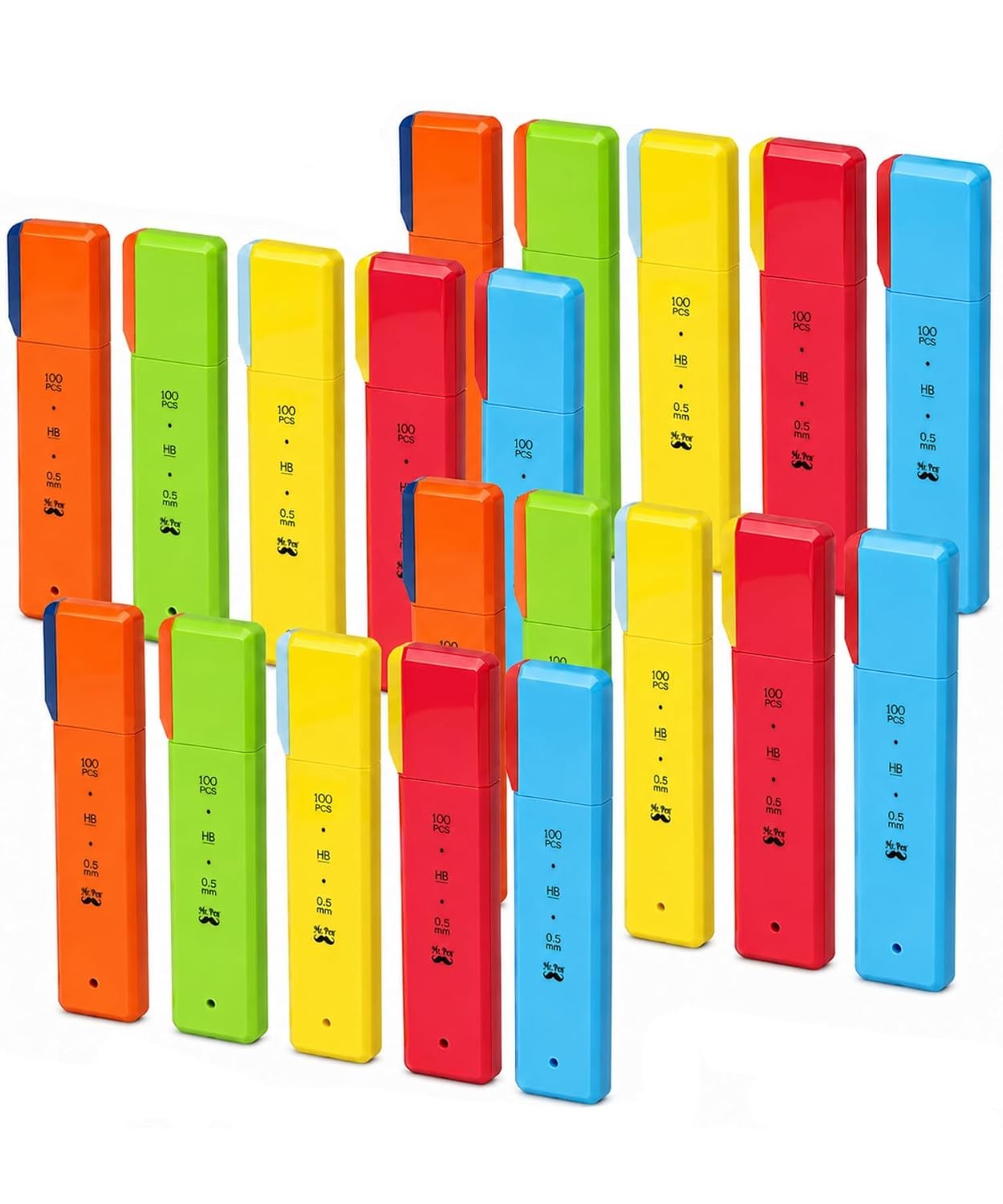 5 mm Mechanical Pencil Lead Refills 0.5 mm 20 Pack 2000 pcs Lead Refills for