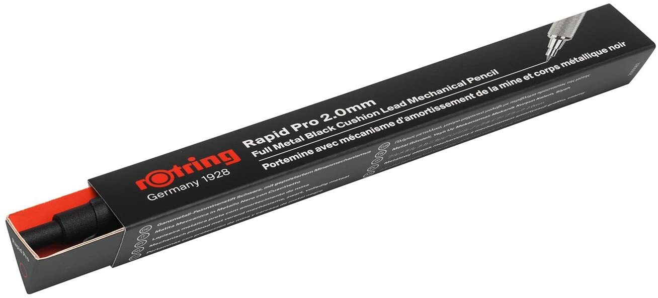 rOtring 1904260 Rapid PRO Mechanical Pencil 2 mm Matte Black
