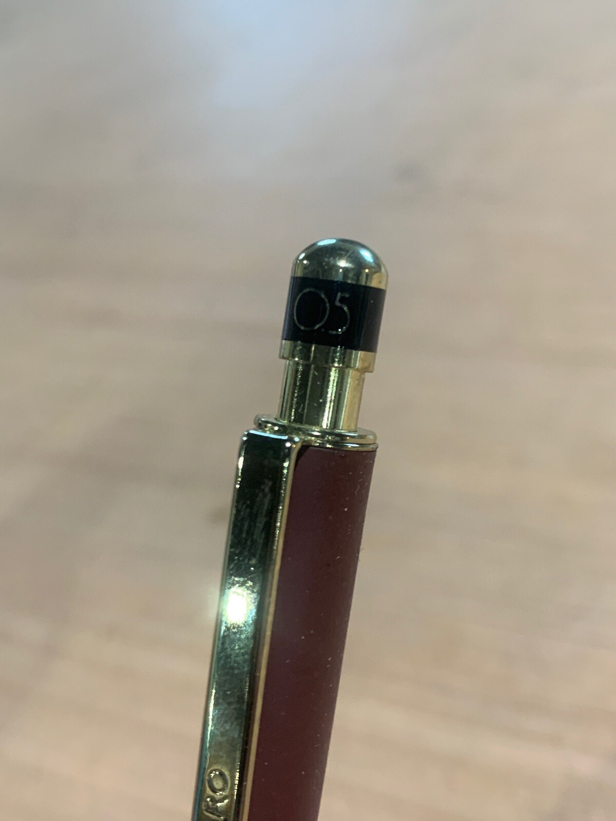 Vintage Micro Mechanical .5mm Maroon Pencil “Salut D’amour” Made in Korea 35327