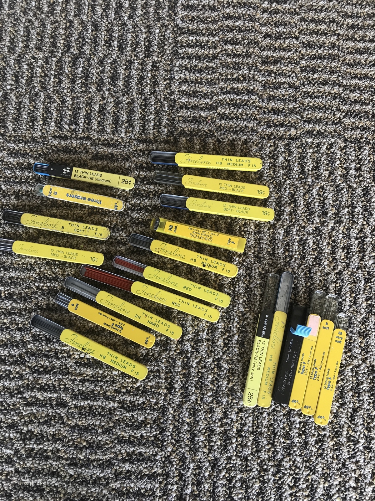 Lot Of Vintage Sheaffer Fineline Thin Leads Mixed