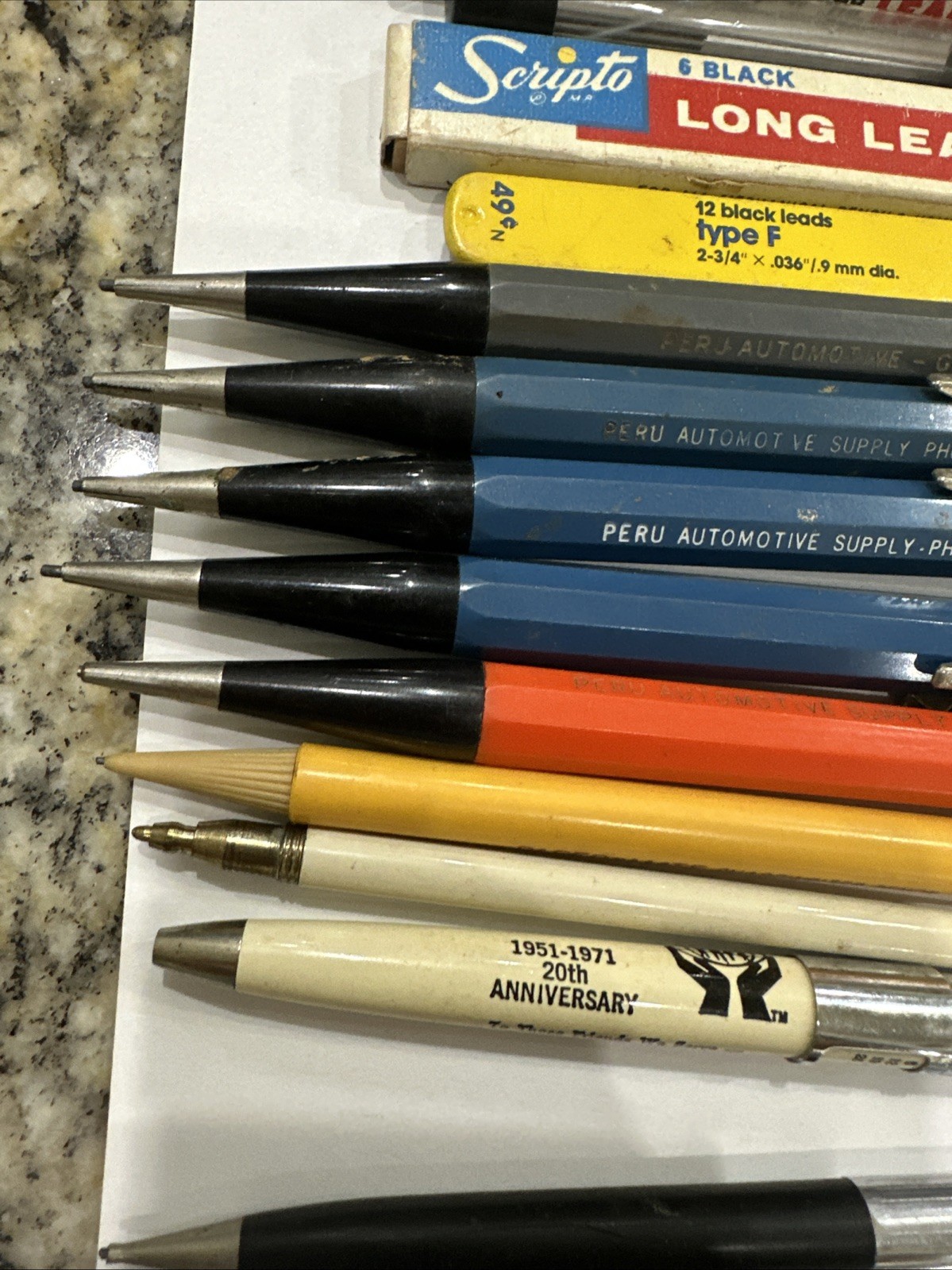 Autopoint Mechanical Pencils Oversize Advertisement Pens USA Elvis Pepsi Garland