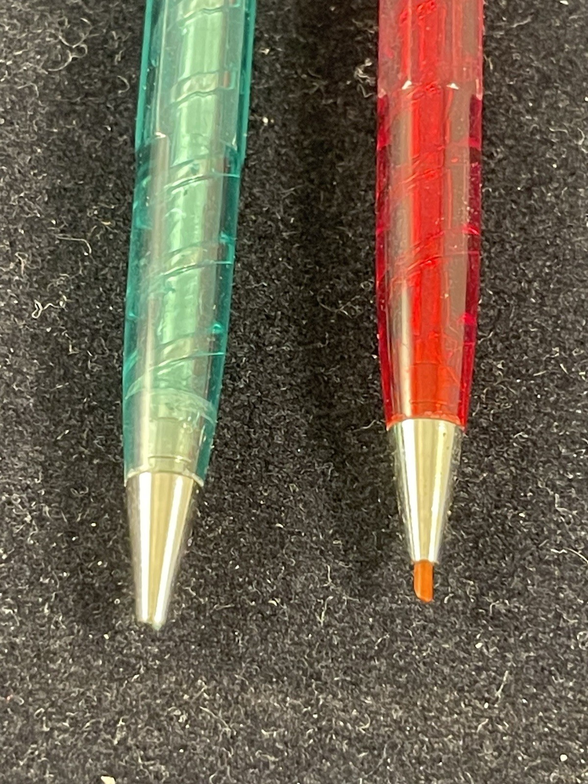 2 Vintage Wearever State of California Mechanical Pencil Red / Green Translucent
