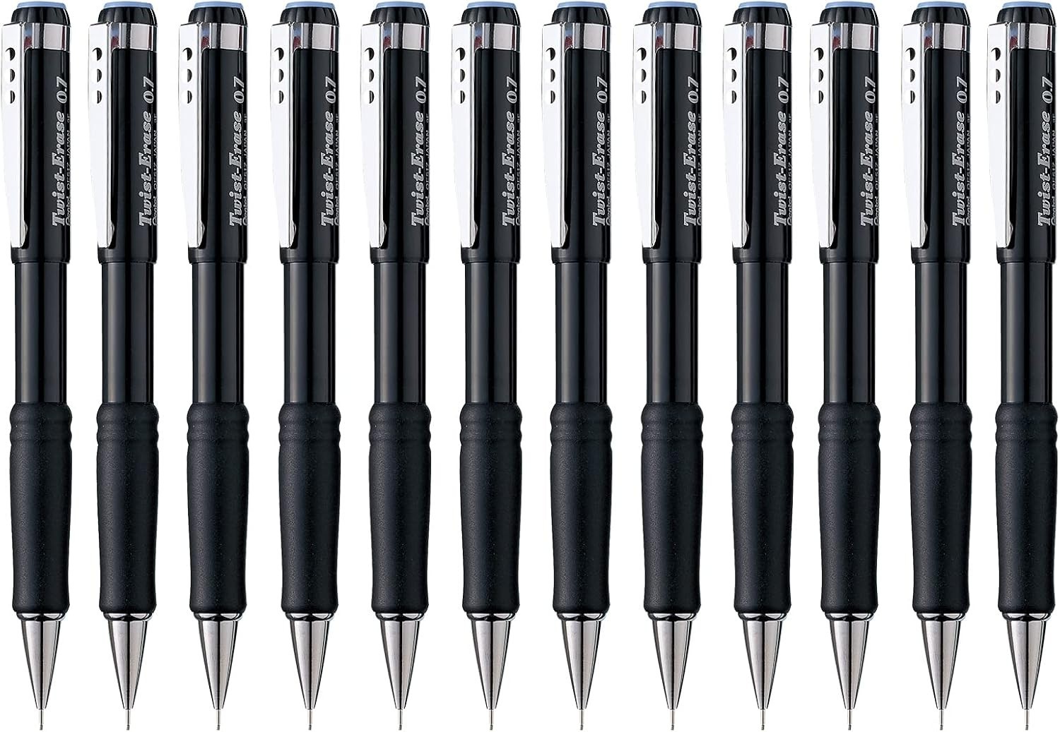 Twist-Erase III Mechanical Pencil 0.7mm, Black Barrel, 12 Pack – Comfort & Style