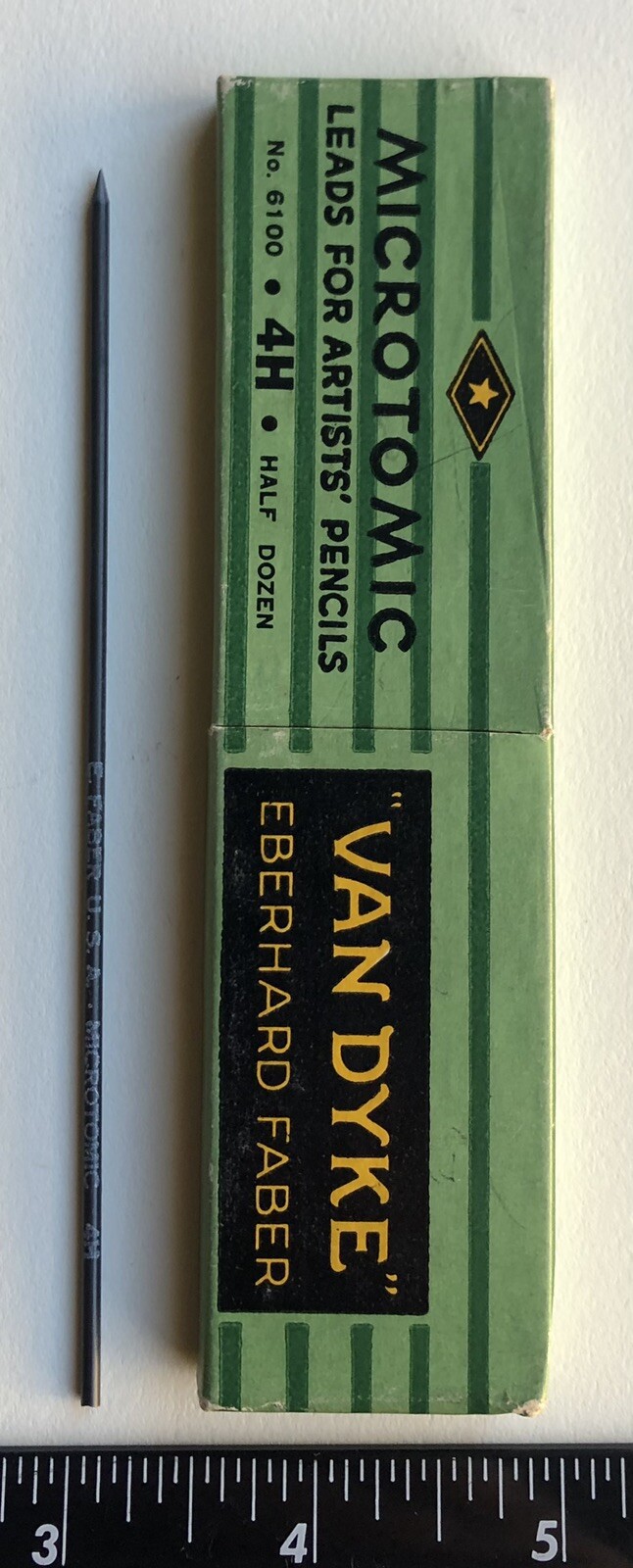 Vintage Eberhard Faber Van Dyke Microtomic 4H 2mm Mechanical Artist Pencil Lead