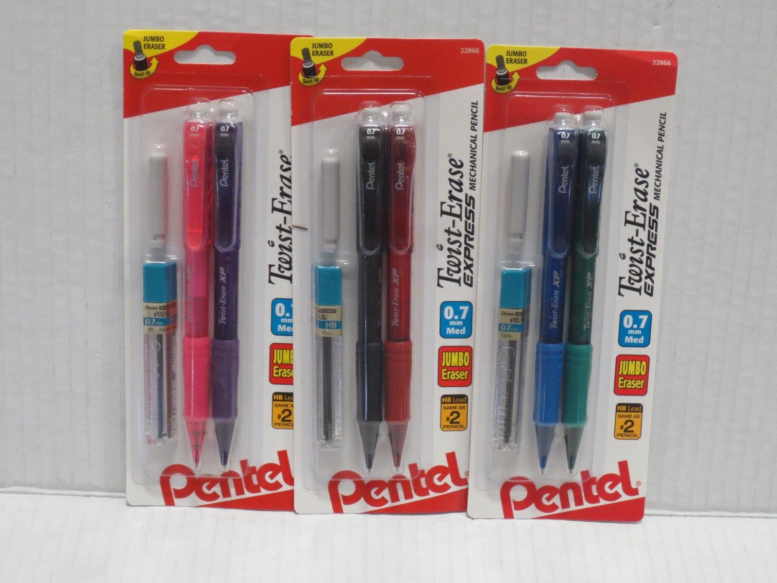 PENTEL MECHANICAL PENCIL 0.7mm – PINK, PURPLE, RED, BLACK, BLUE & GREEN