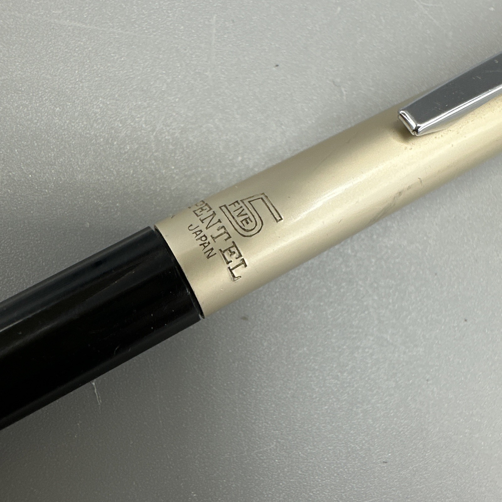 Vintage Pentel 5 Mechanical Pencil Brushed Stainless Steel Japan