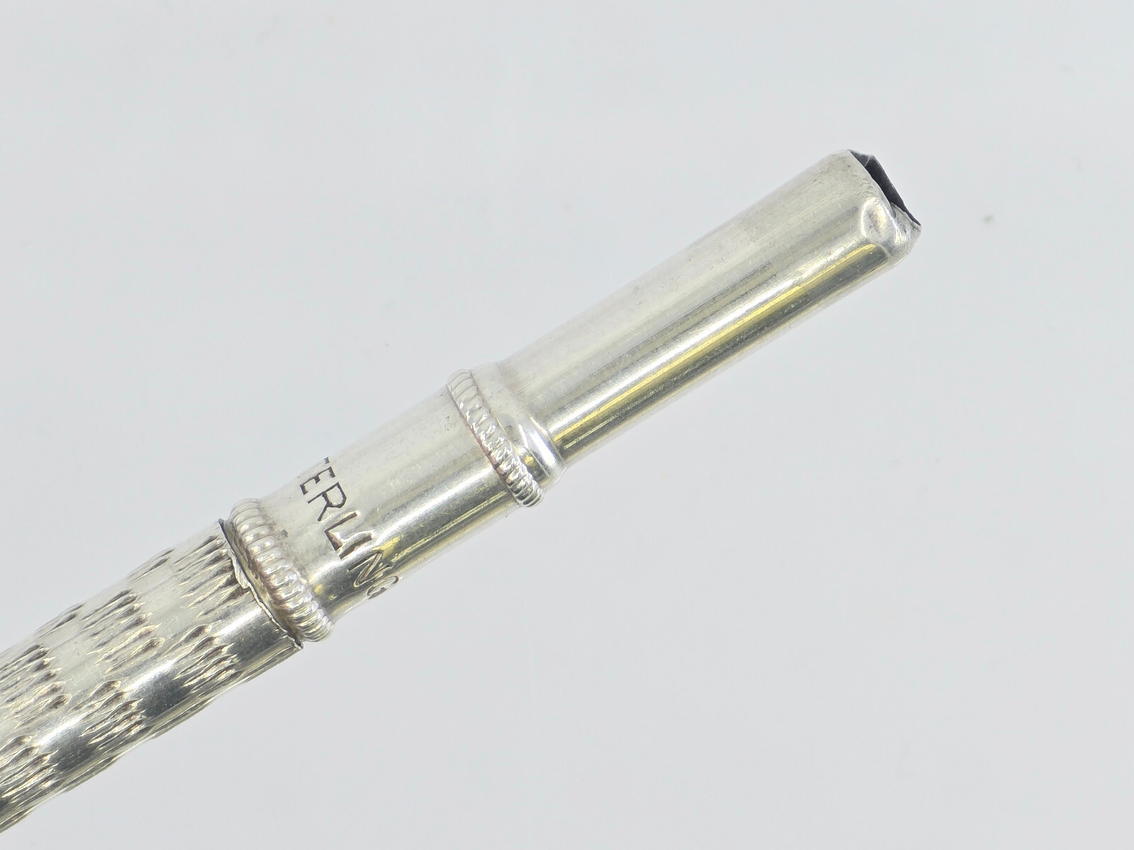 VINTAGE STERLING SILVER MECHANICAL CHATELAIN PENCIL ~ 2.75″