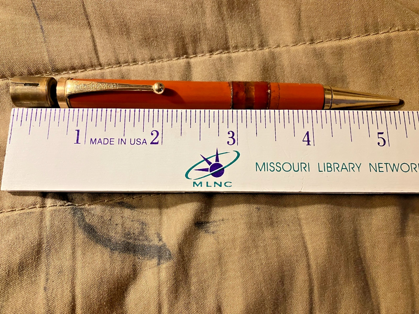 Parker Duofold Senior Orange Mechanical Pencil for Parte