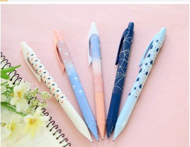 Blue Series Mechanical Pencils, Black Lead 0.7mm Point Automatic Pencil for