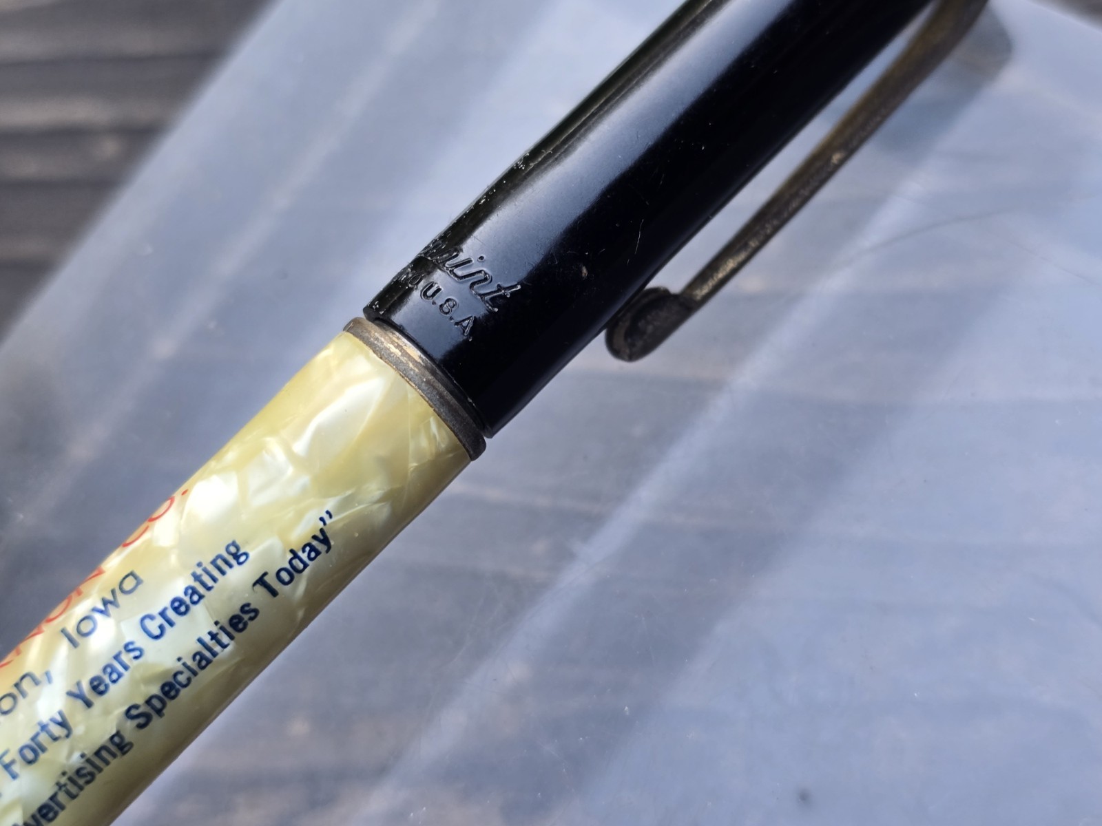 Vtg. Ritepoint Mechanical Pencil Creston Iowa, Vernon Co. Newton J. C. Elliott