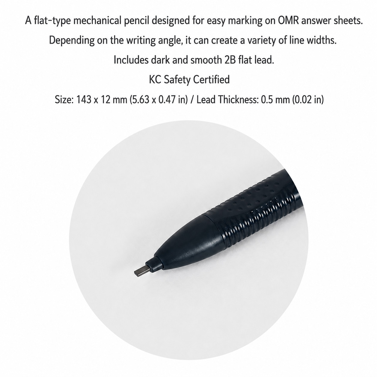 Morning Glory OMR 2B Flat Lead Mechanical Pencil Set, 1.8mm Graphite Holder