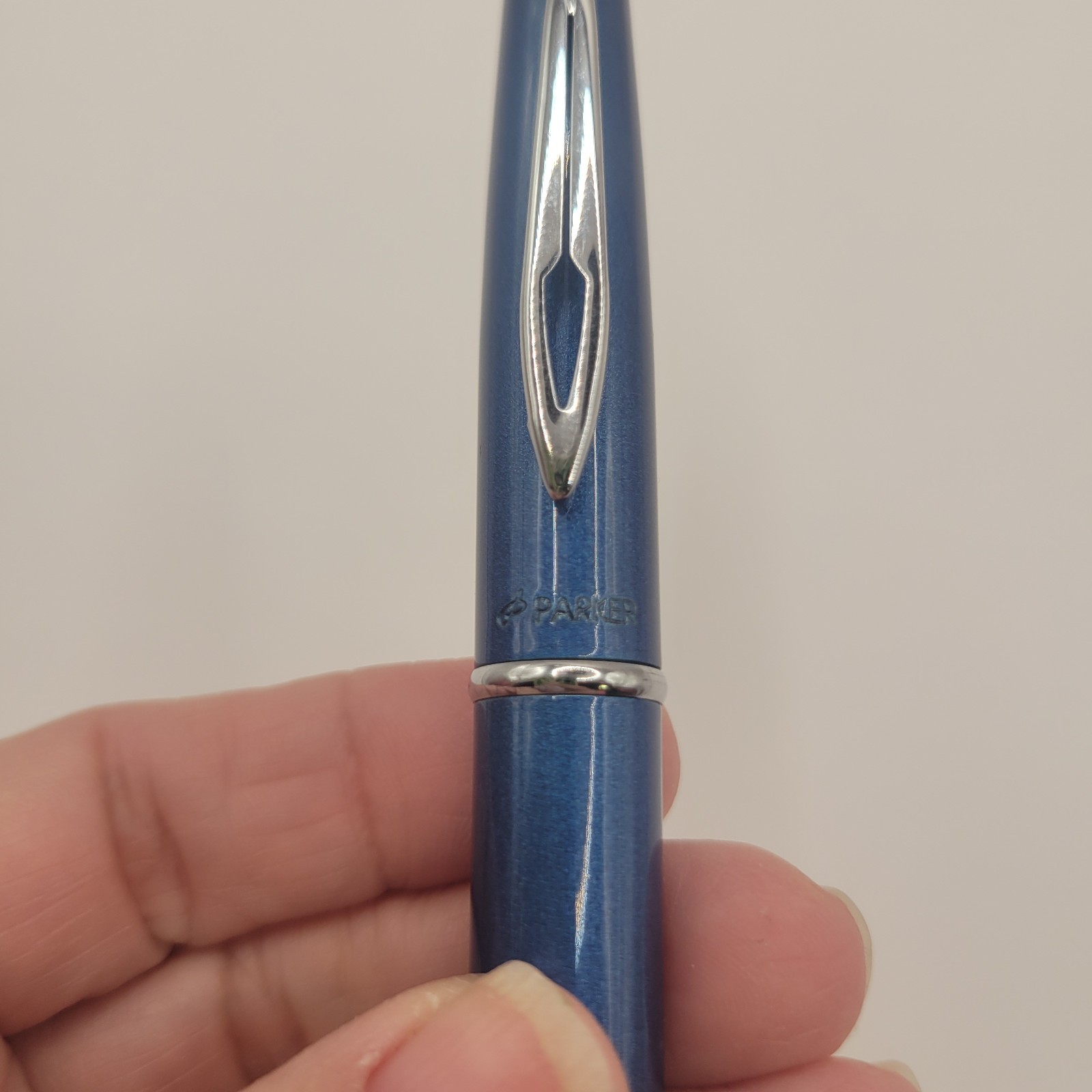 Vintage Parker Blue Chrome Silver Mechanical Pencil Works
