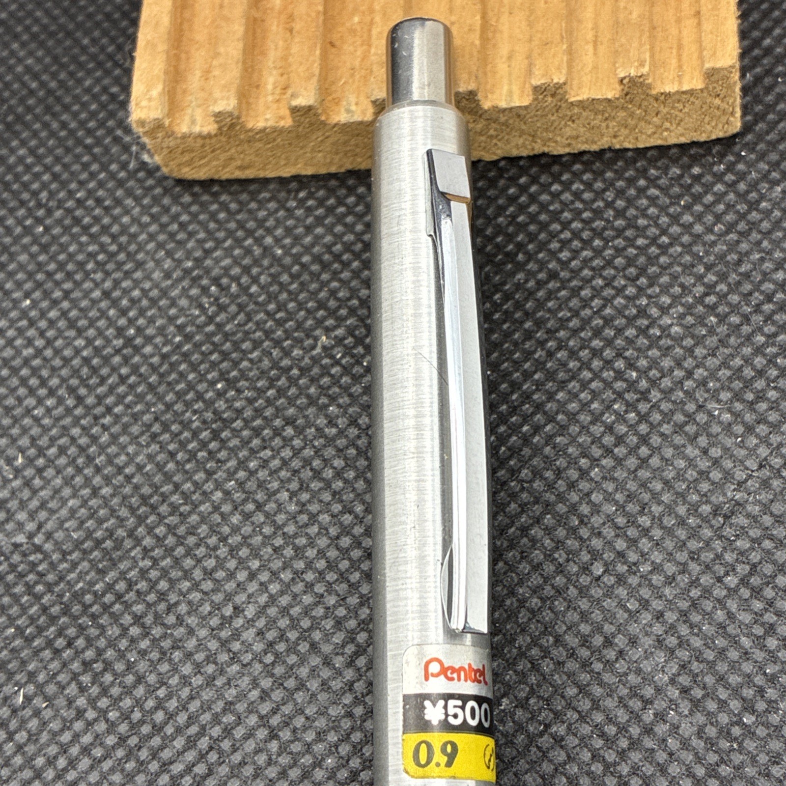 Vintage Pentel S59 Mechanical Pencil 0.9mm Brushed Stainless Steel Japan Loc 2